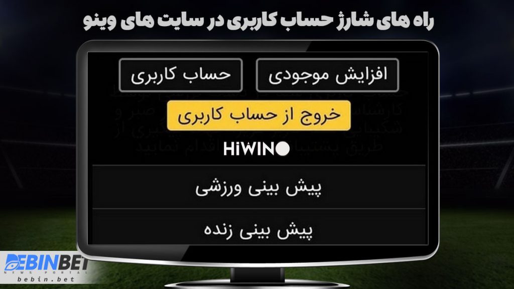 راه های شارژ حساب کاربری در سایت Hiwino